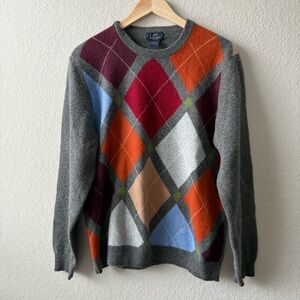 Brooks Brothers‎ Gray Argyle Crewneck Sweater